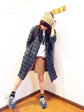 「Green Parks fuuwa（グリーンパークスフーワ）のアイテム（パンツ）」を使った、あゆさん（レディース・157cm）の秋コーディネート