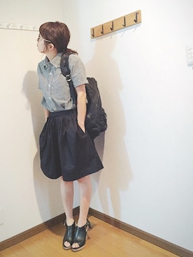 「フレンチカジュアル」｜あゆさん（レディース・157cm）の夏コーディネート