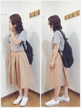 「WEAR友」｜あゆさん（レディース・157cm）の夏コーディネート
