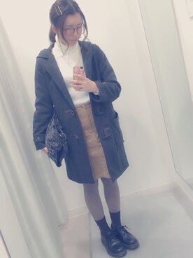「Kastane（カスタネ）のアイテム（ダッフルコート）」を使った、サキ #さん（レディース・158cm）の冬コーディネート