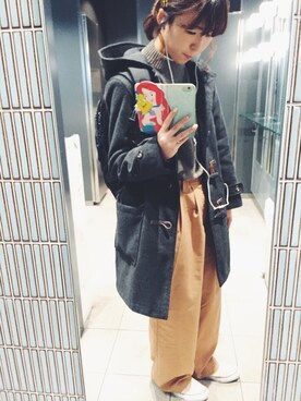 「Kastane（カスタネ）のアイテム（ダッフルコート）」を使った、サキ #さん（レディース・158cm）の冬コーディネート