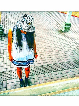 「JOYRICH」｜「アイテム（キャスケット）」を使った、maicoさん（レディース・174cm）の夏コーディネート
