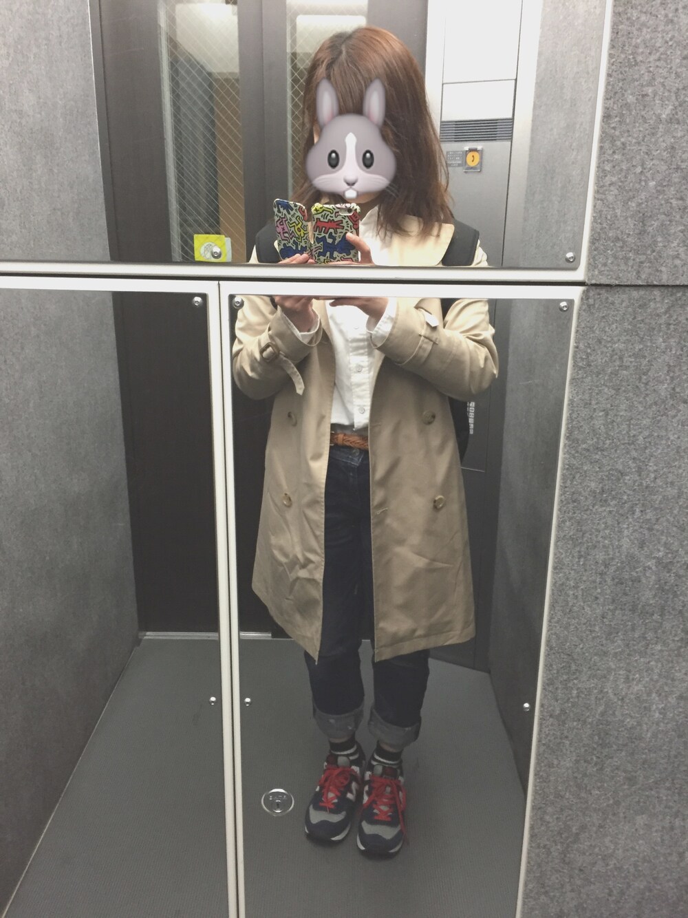 「green label relaxingの◆CR C GABA トレンチコート ライナー（トレンチコート、ベージュ系）」を使った、HAZUK!さん（レディース・154cm）の春コーディネートの1枚目の写真