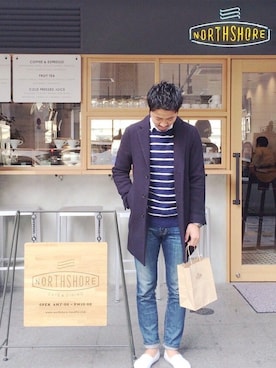 「バレンタインデートスタイル」｜「アイテム（その他シューズ）」を使った、SAKAMONさん（メンズ・180cm）の冬コーディネート