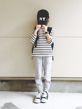 「コーデュロイキャップ」｜i_Kaさん（キッズ・123cm）の秋コーディネート