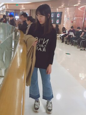 「stradivarius（ストラディバリウス）のアイテム（ダウンジャケット/コート）」を使った、小碗儿さん（レディース・168cm）の冬コーディネート