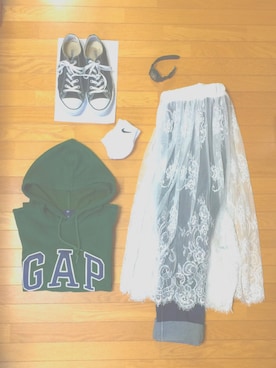 「GAPパーカー」｜ねっちゃん™さん（レディース・154cm）の秋コーディネート