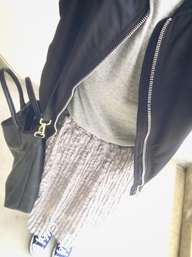 「stradivarius（ストラディバリウス）のアイテム（その他アウター）」を使った、しーさんさん（レディース・158cm）の冬コーディネート