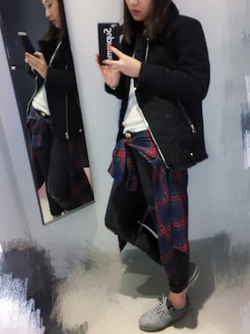 「H&M（エイチ・アンド・エム）のアイテム（ダッフルコート）」を使った、SwingSssさん（レディース・164cm）の冬コーディネート
