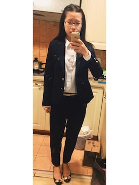 「Ted Baker（テッドベーカー）のアイテム（バレエシューズ）」を使った、chloeさん（レディース・163cm）の秋コーディネート