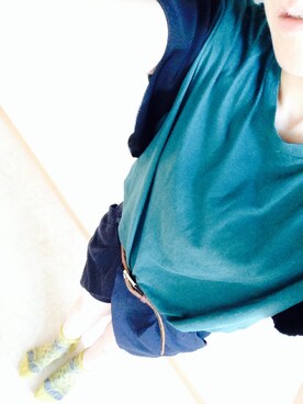 「JOHN LAWRENCE SULLIVAN accessory（ジョンローレンスサリバンアクセサリー）のアイテム（トップス）」を使った、cha!!さん（レディース・156cm）の夏コーディネート