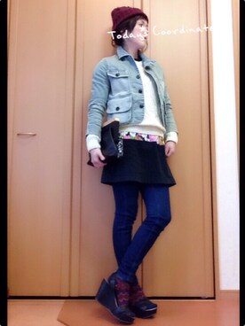 「analog lighting（アナログライティング）のアイテム」を使った、cha!!さん（レディース・156cm）の春コーディネート