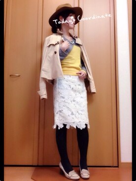 「JOSEPH ABBOUD（ジョセフアブード）のアイテム（ジャケット/アウター）」を使った、cha!!さん（レディース・156cm）の春コーディネート