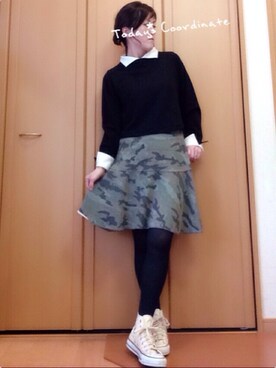 「analog lighting（アナログライティング）のアイテム」を使った、cha!!さん（レディース・156cm）の春コーディネート