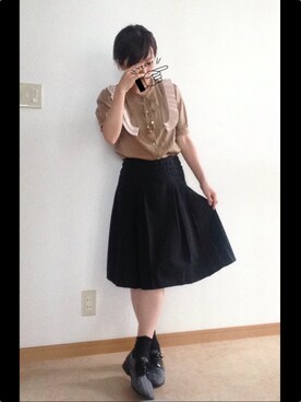 「CACHAREL（キャシャレル）のアイテム」を使った、cha!!さん（レディース・156cm）の秋コーディネート