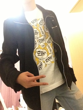 「UNIQLO Tシャツ」｜「アイテム（ジャケット/アウター）」を使った、ｏｒｉさん（メンズ・165cm）の春コーディネート