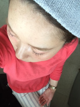 「GAP（ギャップ）のアイテム（ニット/セーター、レッド系）」を使った、hidemiさん（レディース・165cm）の夏コーディネート