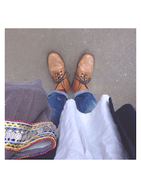 「tricker's」｜「アイテム（その他アウター）」を使った、aicoさん（レディース・156cm）の秋コーディネート