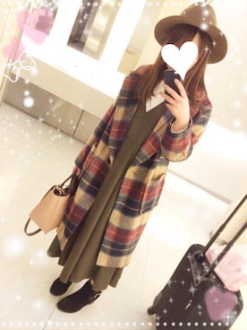 「dazzlin（ダズリン）のアイテム（チェスターコート）」を使った、kioさん（レディース・153cm）の冬コーディネート