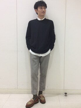 「CLASS（クラス）のアイテム（スラックス）」を使った、福田  慎吾さん（メンズ・172cm）の夏コーディネート