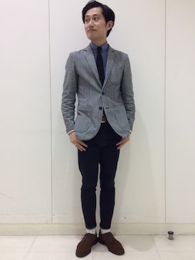 「MARNI（マルニ）のアイテム（テーラードジャケット）」を使った、福田  慎吾さん（メンズ・172cm）の夏コーディネート