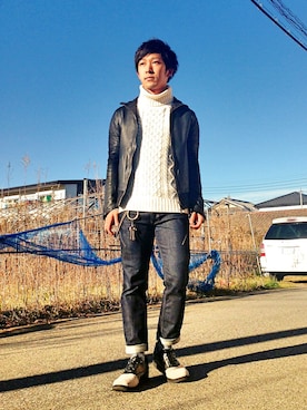 「アイテム（その他アウター）」を使った、H.Kさん（メンズ・167cm・20代）の冬コーディネート