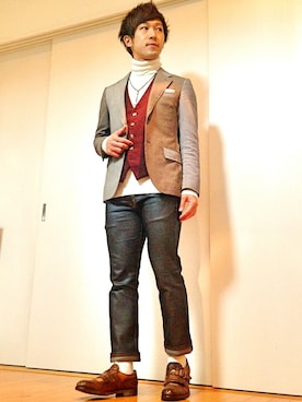 「モンクストラップ」｜H.Kさん（メンズ・167cm・20代）の冬コーディネート