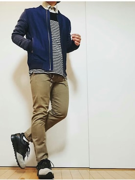 「PATRICK COX（パトリック・コックス）のアイテム（財布/小物）」を使った、H.Kさん（メンズ・167cm）の秋コーディネート