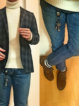 「PATRICK COX（パトリック・コックス）のアイテム（財布/小物）」を使った、H.Kさん（メンズ・167cm）の秋コーディネート