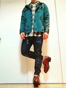 「PATRICK COX（パトリック・コックス）のアイテム（財布/小物）」を使った、H.Kさん（メンズ・167cm）の冬コーディネート