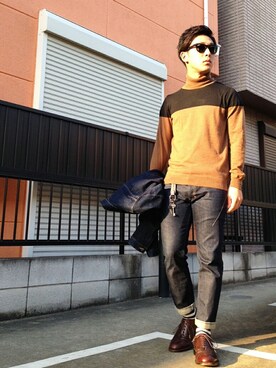 「PATRICK COX（パトリック・コックス）のアイテム（財布/小物）」を使った、H.Kさん（メンズ・167cm）の春コーディネート