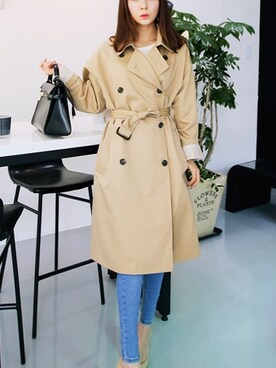 「pants」｜「アイテム（その他アウター）」を使った、큐니걸스さん（レディース・163cm）の冬コーディネート