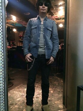 「アイテム（ウォレットチェーン）」を使った、RGさん（メンズ・171cm）の秋コーディネート