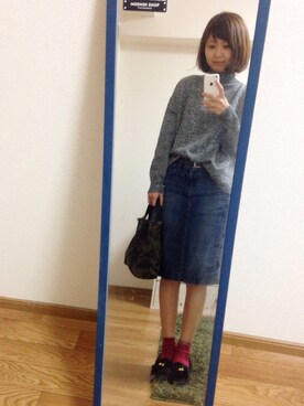 「KBF BOX（ケービーエフ ボックス）のアイテム（バッグ）」を使った、natsuさん（レディース・152cm）の秋コーディネート