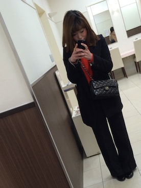 「ワイルドパンツ」｜きょうこさん（レディース・163cm）の冬コーディネート