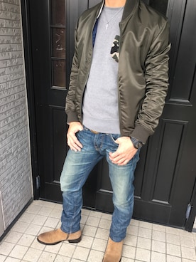 「LAD MUSICIAN（ラッドミュージシャン）のアイテム（その他アウター）」を使った、MURAGEn18さん（メンズ・173cm）の秋コーディネート