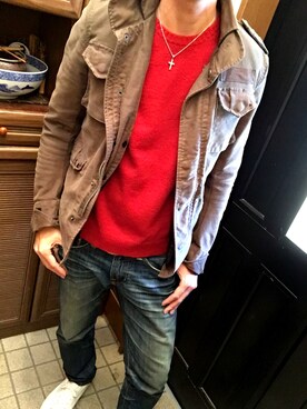 「attack the mind 7（アタックザマインドセブン）のアイテム（ジャケット/アウター）」を使った、MURAGEn18さん（メンズ・173cm）の冬コーディネート