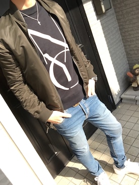 「LAD MUSICIAN（ラッドミュージシャン）のアイテム（その他アウター）」を使った、MURAGEn18さん（メンズ・173cm）の春コーディネート