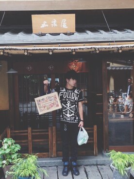 「zinif（ジニフ）のアイテム（トップス）」を使った、チョコさん（メンズ・175cm）の夏コーディネート