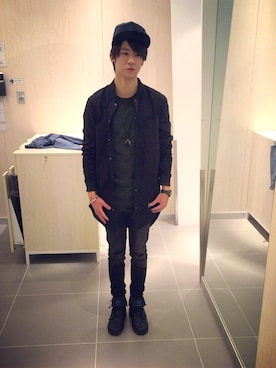 「zinif（ジニフ）のアイテム（トップス）」を使った、チョコさん（メンズ・175cm）の春コーディネート