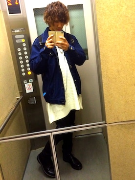 「unrelaxing（アンリラクシング）のアイテム（デニムジャケット）」を使った、JJJさん（メンズ・178cm）の春コーディネート