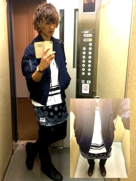 「Lyric（リリック）のアイテム」を使った、JJJさん（メンズ・177cm）の春コーディネート