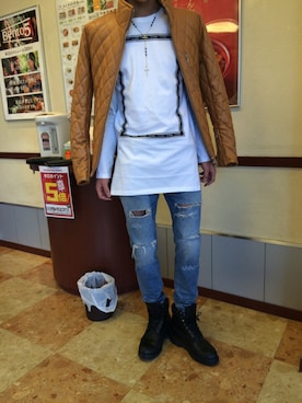 「DOWBL（ダブル）のアイテム（アクセサリー）」を使った、m(_ _)mさん（メンズ・171cm）の冬コーディネート