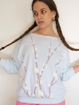 「Scarab San Feanciscoのアイテム（トップス、ブルー系）」を使った、GGさん（レディース・155cm）の夏コーディネート