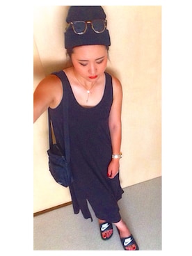 「NIKE(ナイキ)のアイテム(ショルダーバッグ)」を使った、HONOKAさん(レディース・162cm)の夏コーディネート