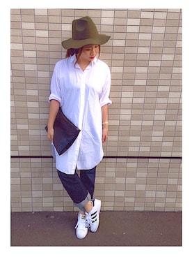 「アイテム（シャツワンピース）」を使った、HONOKAさん（レディース・162cm・20代）の秋コーディネート