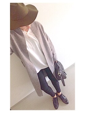 「BLACK BY MOUSSY（ブラックバイマウジー）のアイテム（その他アウター）」を使った、HONOKAさん（レディース・162cm）の秋コーディネート