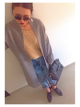 「BLACK BY MOUSSY（ブラックバイマウジー）のアイテム（その他アウター）」を使った、HONOKAさん（レディース・162cm）の秋コーディネート