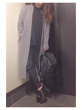 「BLACK BY MOUSSY（ブラックバイマウジー）のアイテム（その他アウター）」を使った、HONOKAさん（レディース・162cm）の春コーディネート