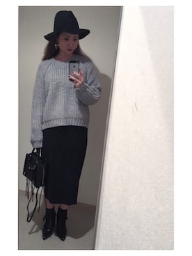 「CHEAP MONDAY（チープマンデイ）のアイテム（アクセサリー）」を使った、HONOKAさん（レディース・162cm）の秋コーディネート